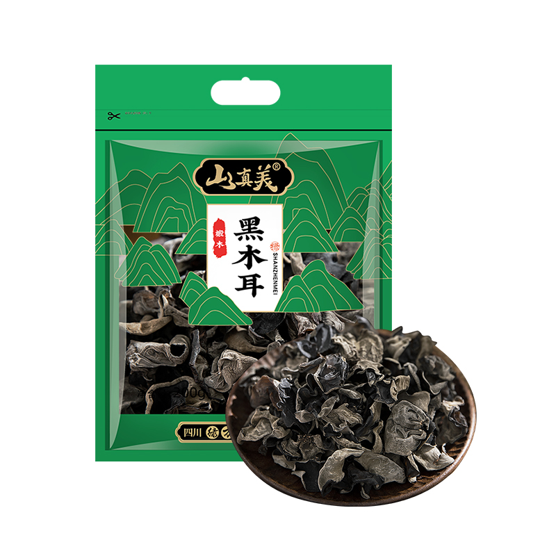 山真美段木黑木耳200g